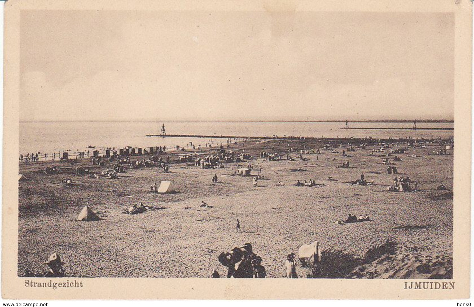 IJmuiden Strandgezicht  Met Havenlicht  J1482 - IJmuiden