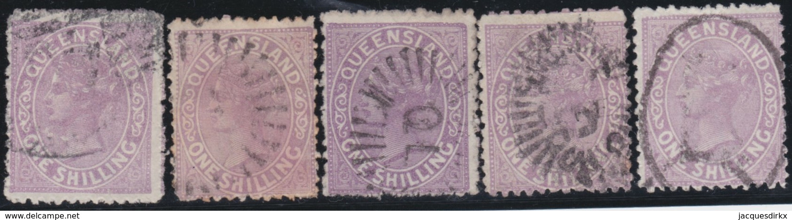 Queensland    .    SG        .   170/174        .         O      .       Cancelled .   /   .  Oblitéré - Used Stamps