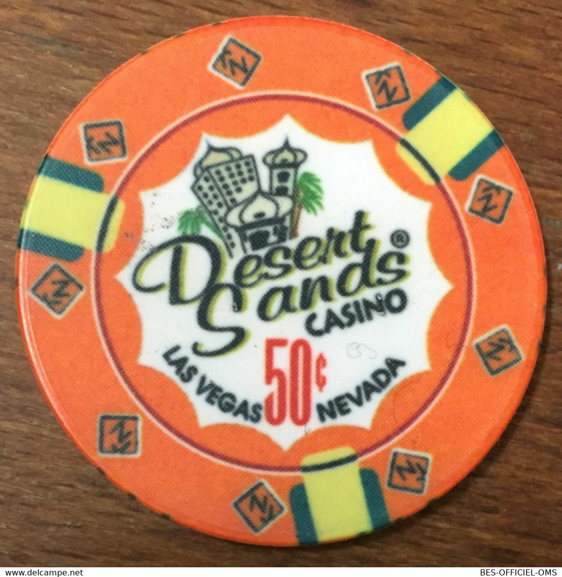 ÉTATS-UNIS USA NEVADA LAS VEGAS DESERT SANDS CASINO CHIP 50C JETON TOKENS COINS - Casino