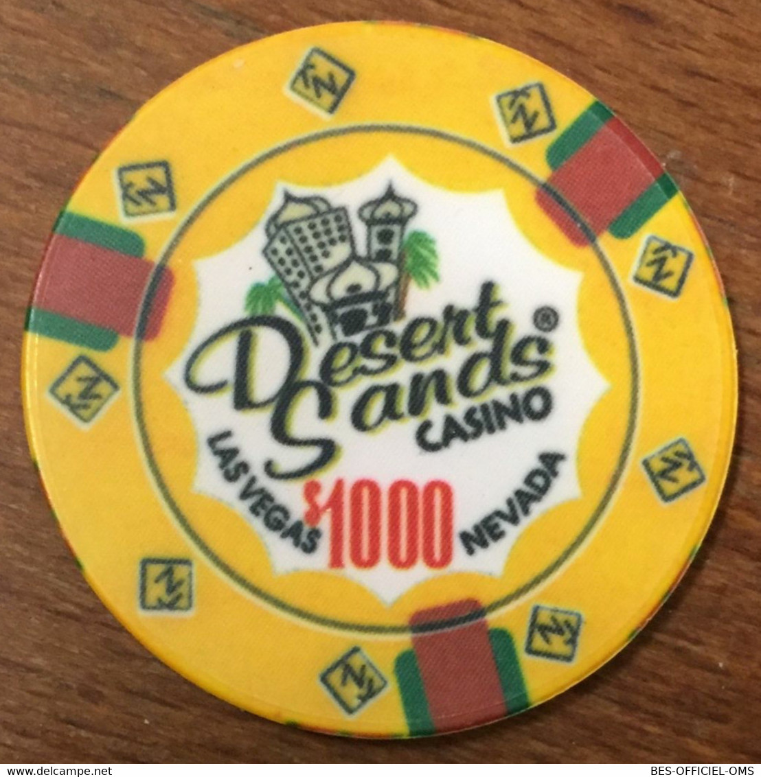 ÉTATS-UNIS USA NEVADA LAS VEGAS DESERT SANDS CASINO CHIP $1000 JETON TOKENS COINS GAMING - Casino