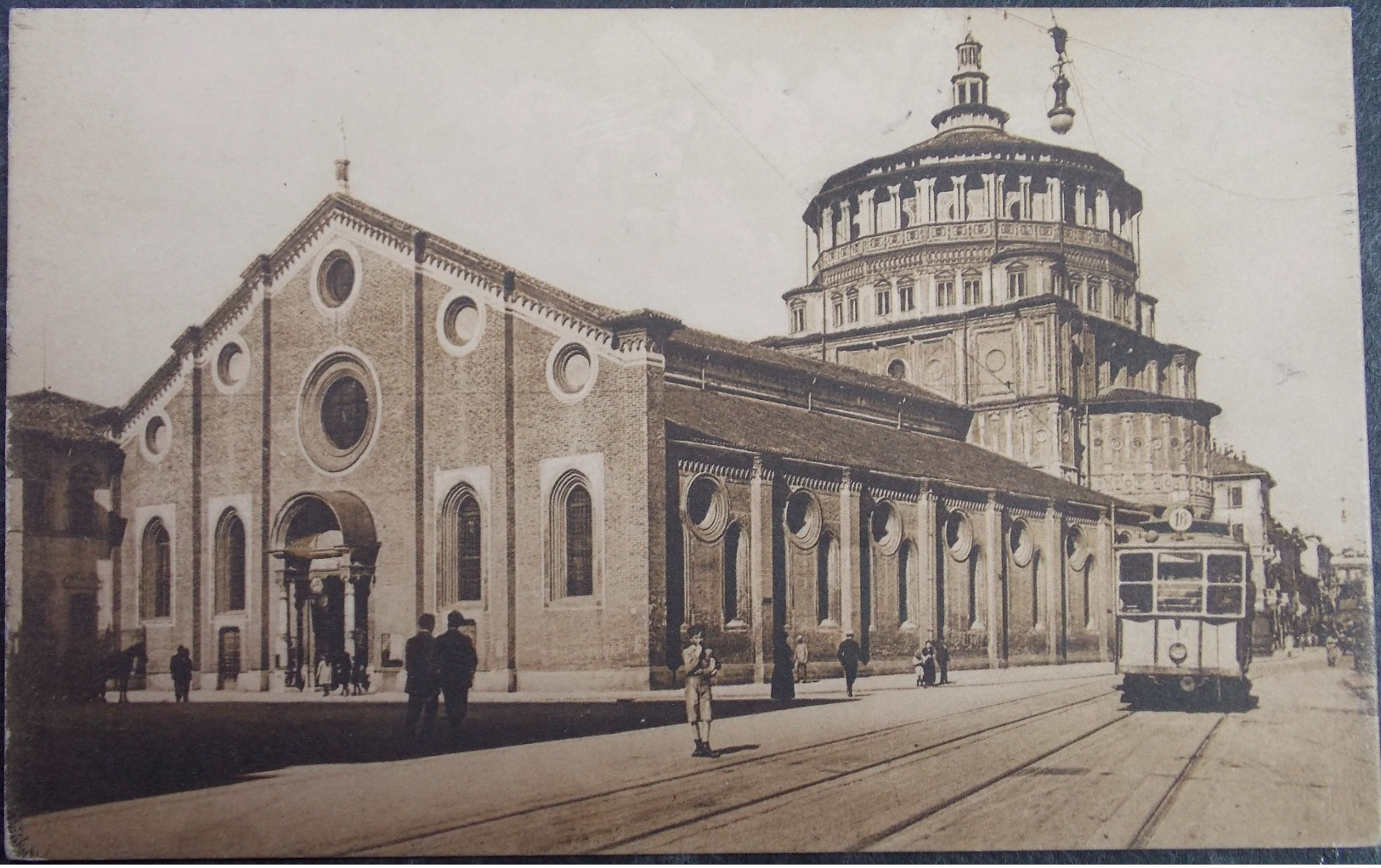 ITALY ITALIA Cartolina MILANO Chiesa Di S.M.delle Grazie - TRAM - Lombardia - Milano (Milan)