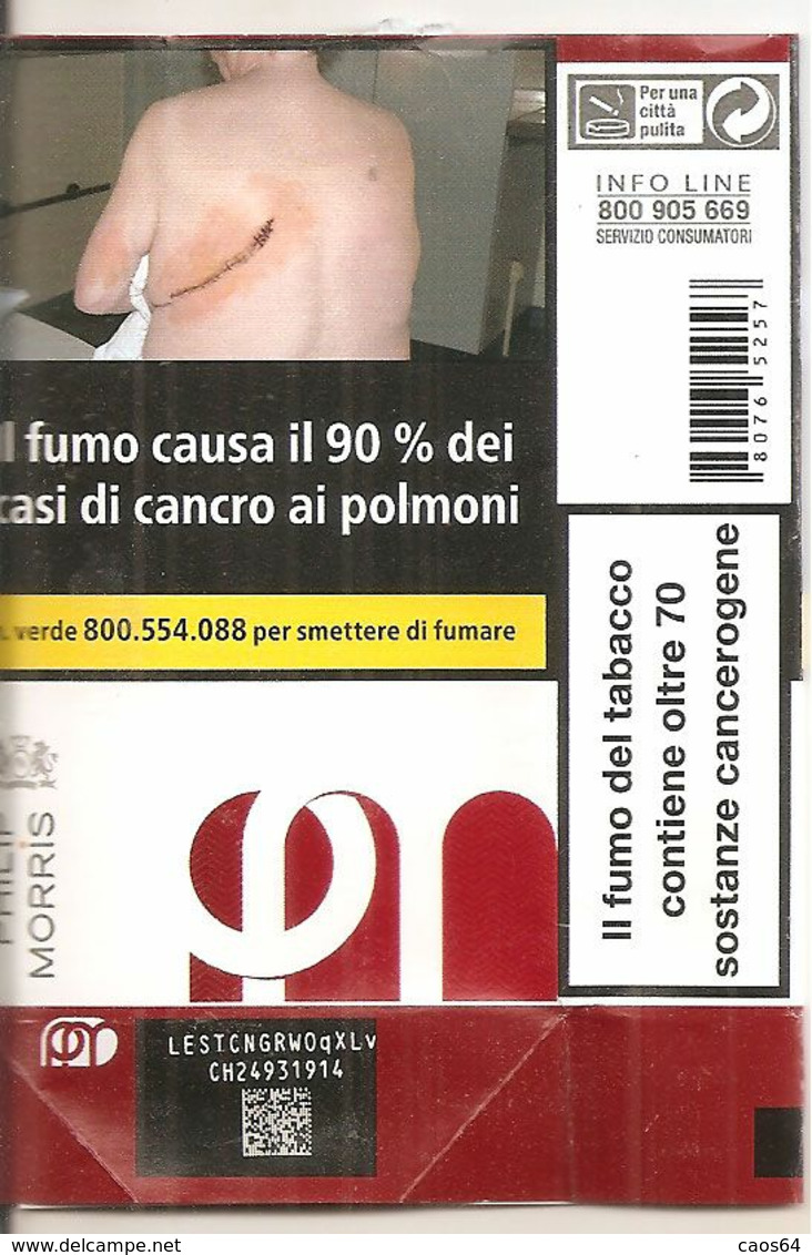 PHILIP MORRIS RED SOFT ITALY BOX SIGARETTE - Etuis à Cigarettes Vides