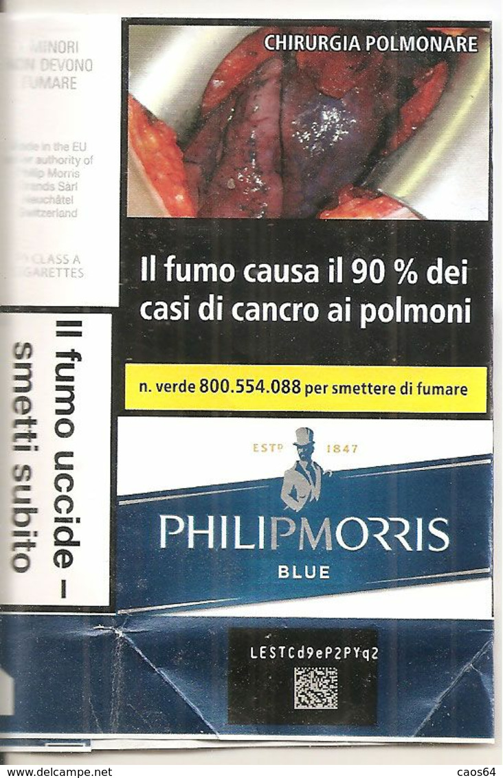 PHILIP MORRIS BLUE SOFT ITALY BOX SIGARETTE - Etuis à Cigarettes Vides