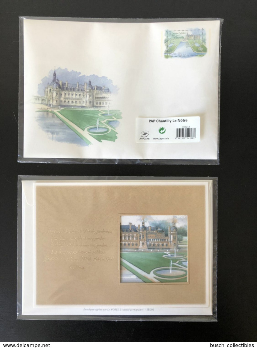 PAP 2013 "Chantilly Le Nôtre" Grand Format Enveloppe Neuve Avec Carte De Correspondance Tirage ? Ex - PAP: Sonstige (1995-...)