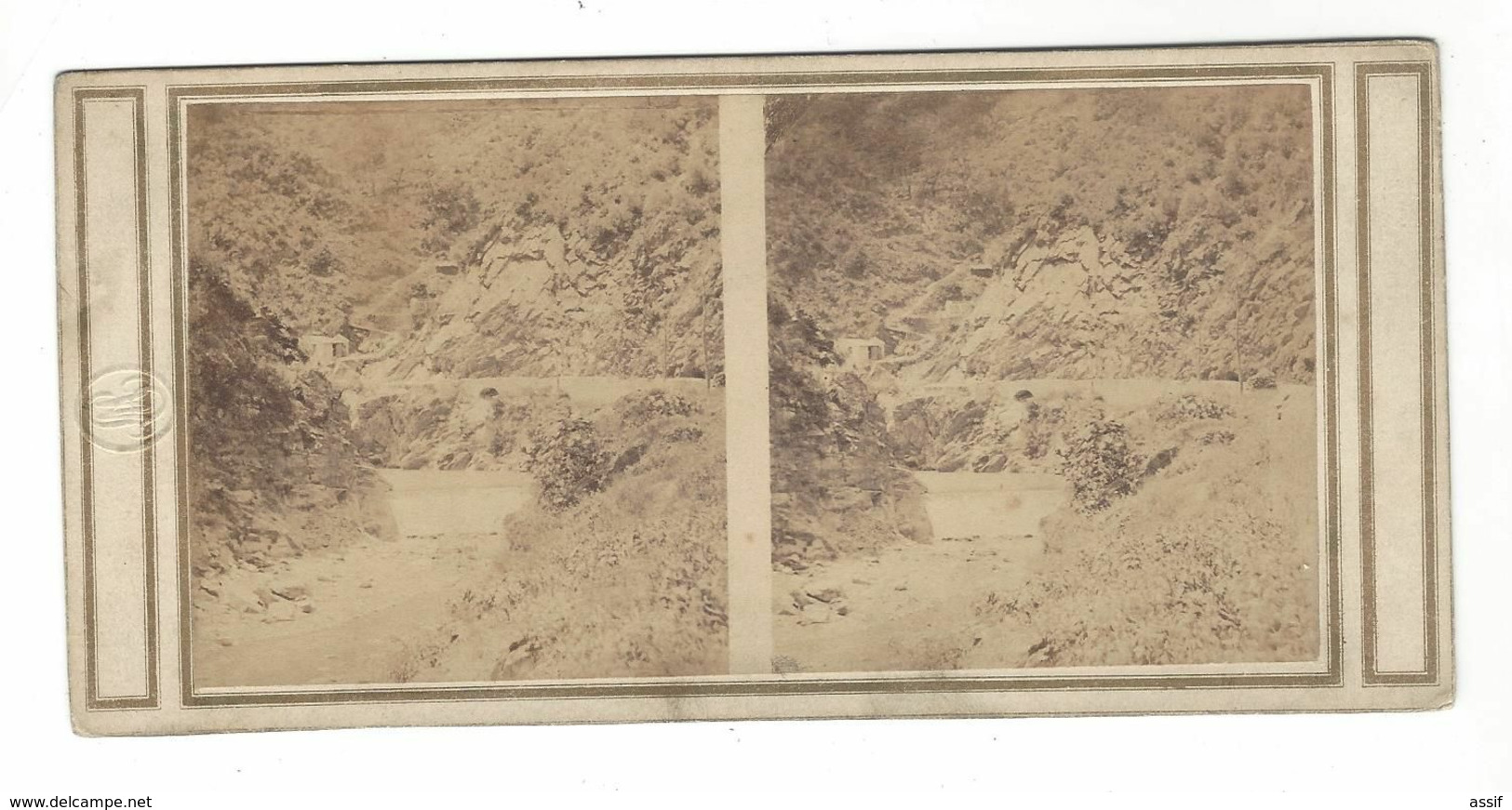 Algérie  Le Barrage De La Chiffa   Stereo Vers 1860 - Photos Stéréoscopiques