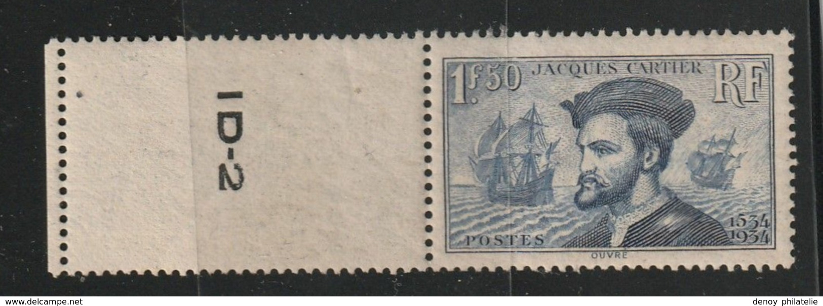 FRANCE.1934 Numéro 297 ** Bord De Feuille - Nuovi