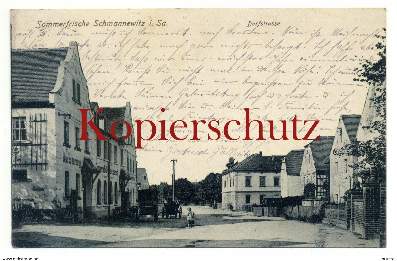 Schmannewitz 1921, Dorfstrasse, Heute Stadtteil Von Dahlen - Dahlen