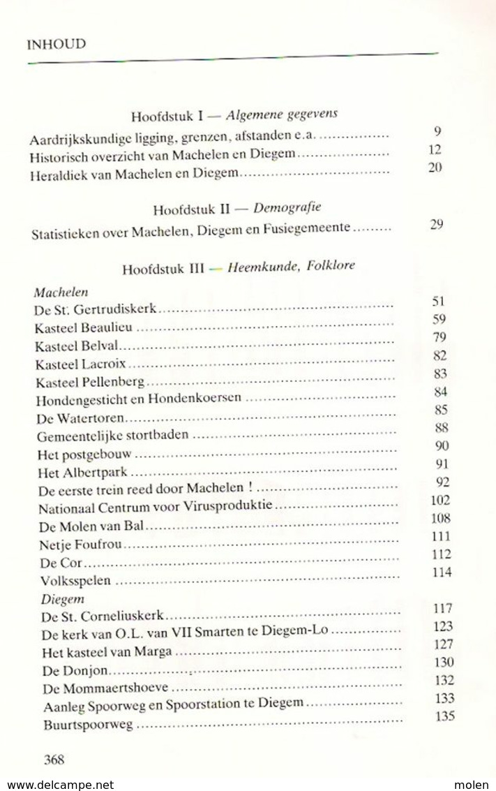 ©1982 FUSIEGEMEENTE MACHELEN DIEGEM 374blz CENTRUM Van HANDEL En NIJVERHEID Heemkunde Geschiedenis ANTIQUARIAAT Z460 - Machelen