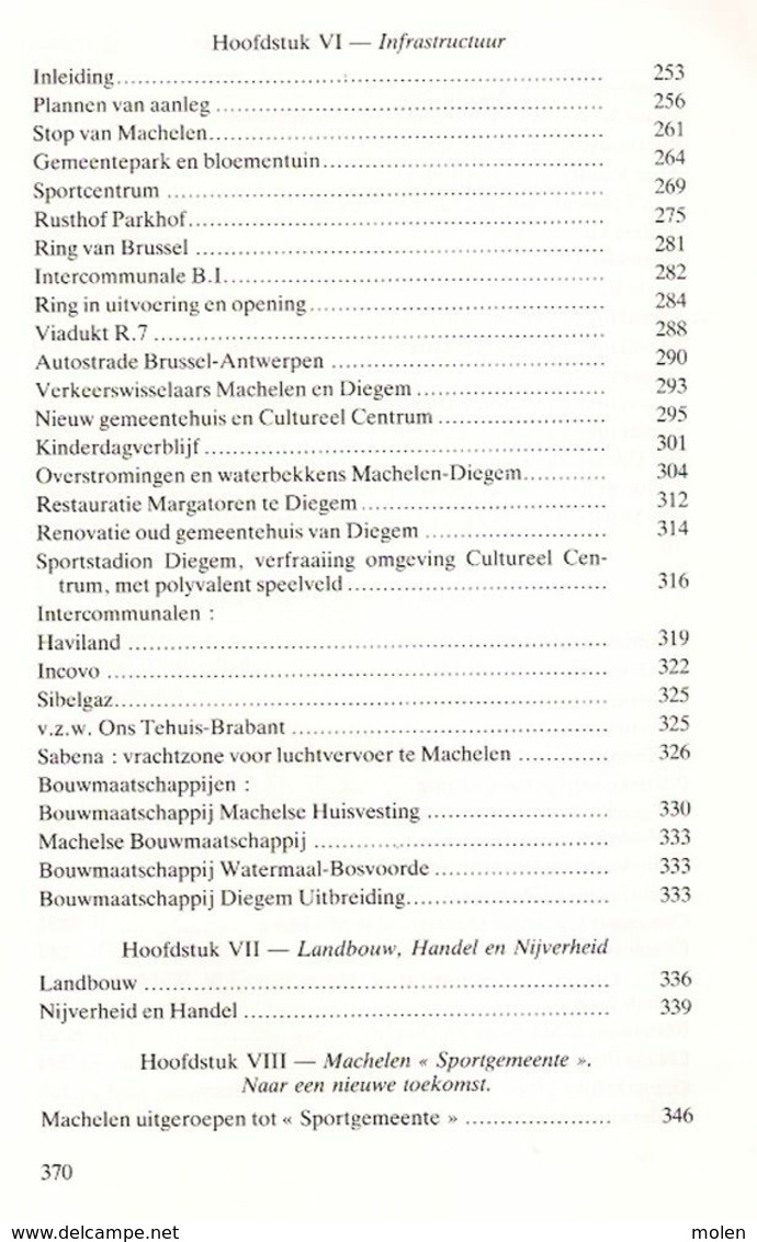 ©1982 FUSIEGEMEENTE MACHELEN DIEGEM 374blz CENTRUM Van HANDEL En NIJVERHEID Heemkunde Geschiedenis ANTIQUARIAAT Z460 - Machelen