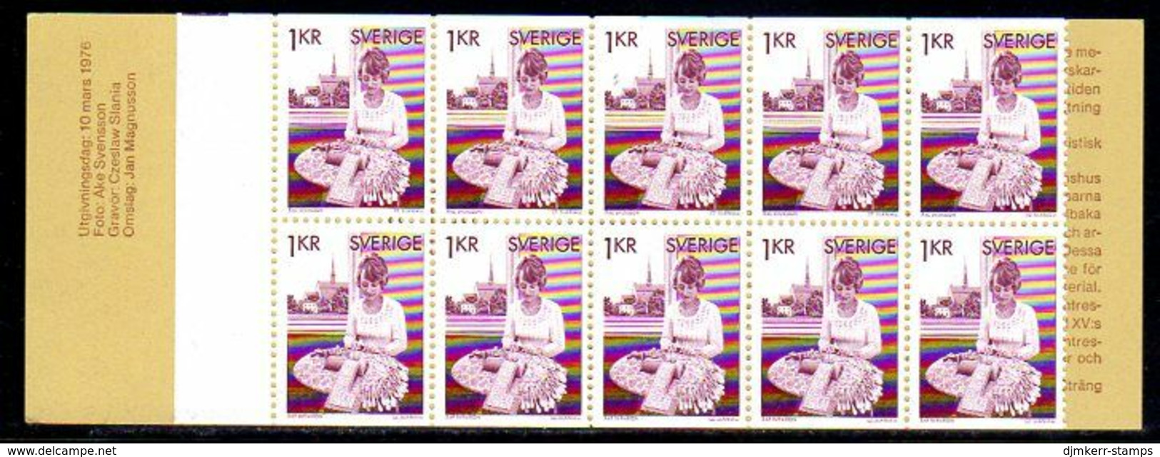 SWEDEN 1976 Handicrafts Booklet MNH / **.  Michel  938 MH - 1951-80