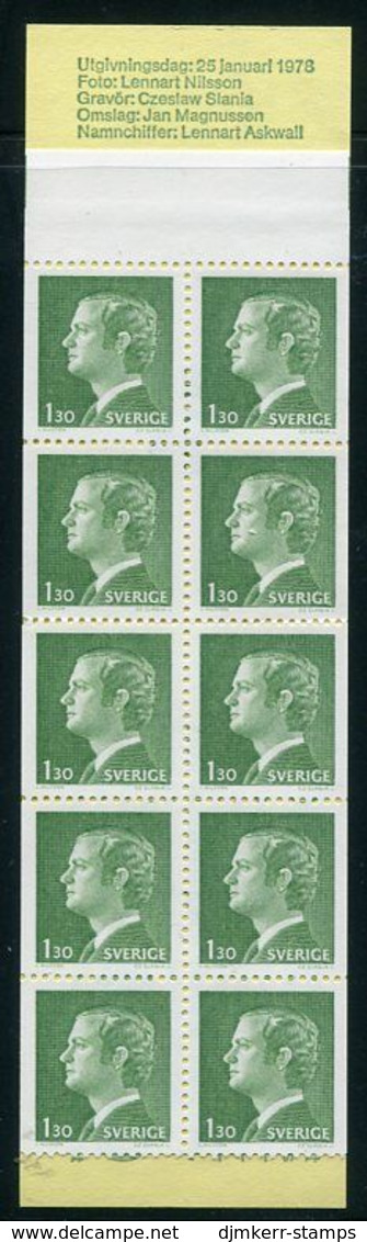 SWEDEN 1976 King Carl XVI Gustav 13 Kr. Booklet MNH / **.  Michel  935 MH - 1951-80