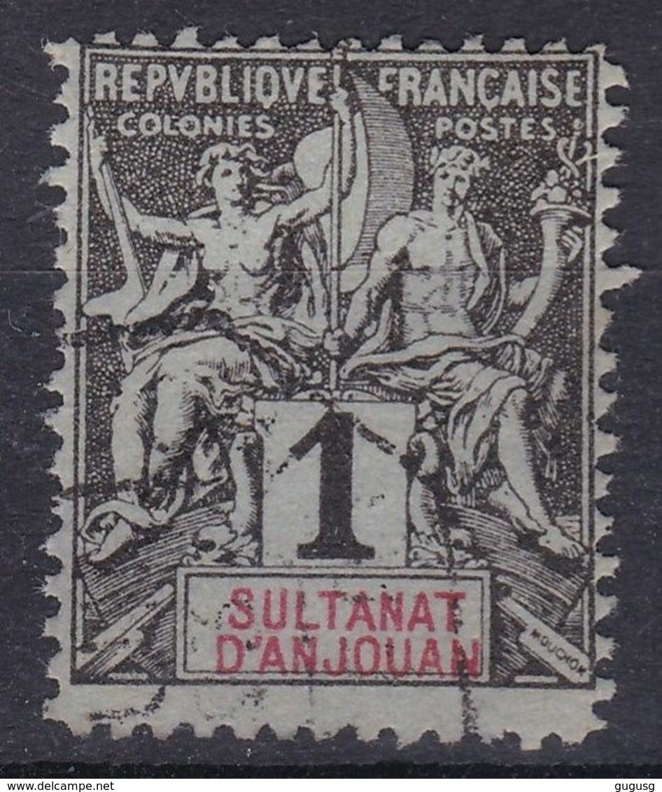 FAUX (de Fournier?) Sultanat D'anjouan Type Groupe 1c - Used Stamps