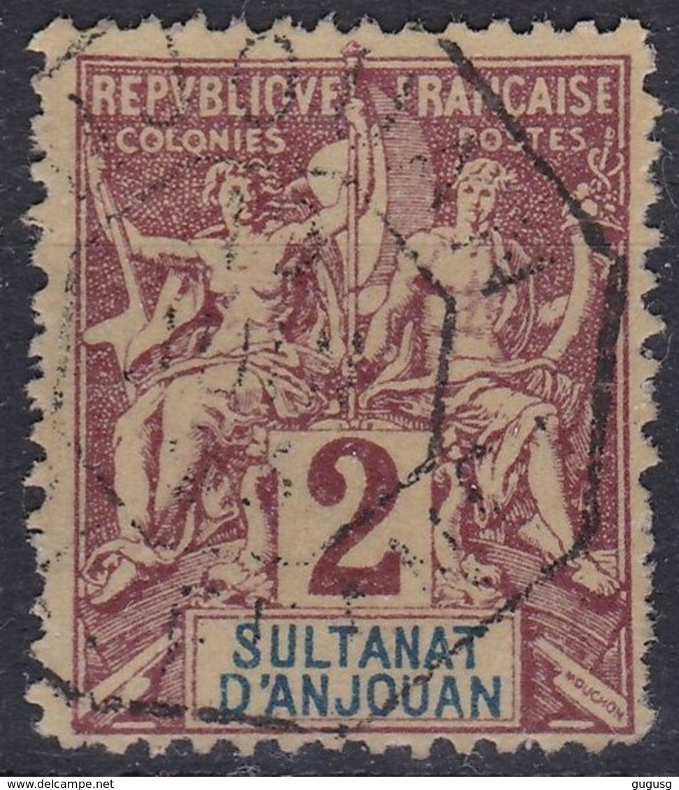 FAUX (de Fournier?) Sultanat D'anjouan Type Groupe 2c - Used Stamps