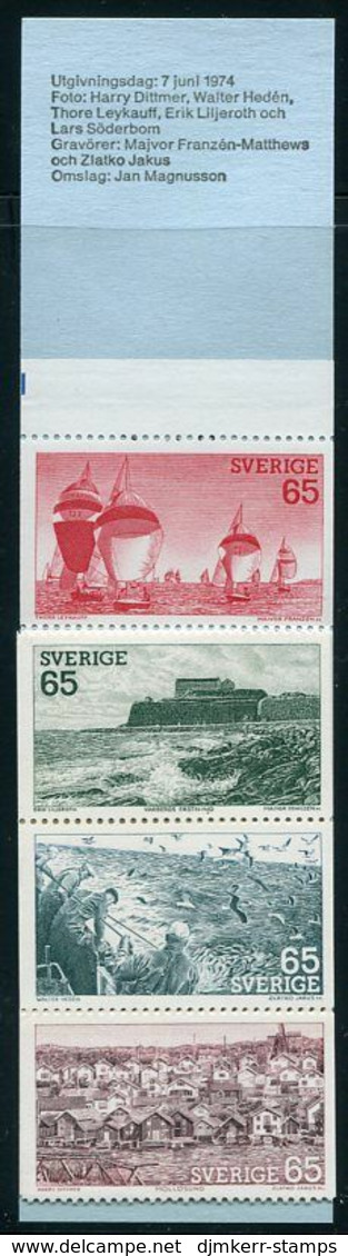 SWEDEN 1974 Tourism: West Coast Booklet MNH / **.  Michel  MH 46 - 1951-80