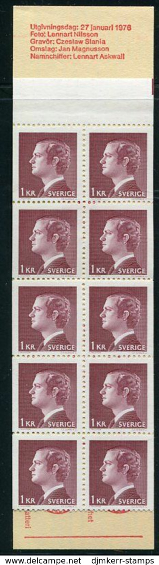 SWEDEN 1974 Carl XVI Gustav 10 Kr. Booklet MNH / **.  Michel 851 MH - 1951-80