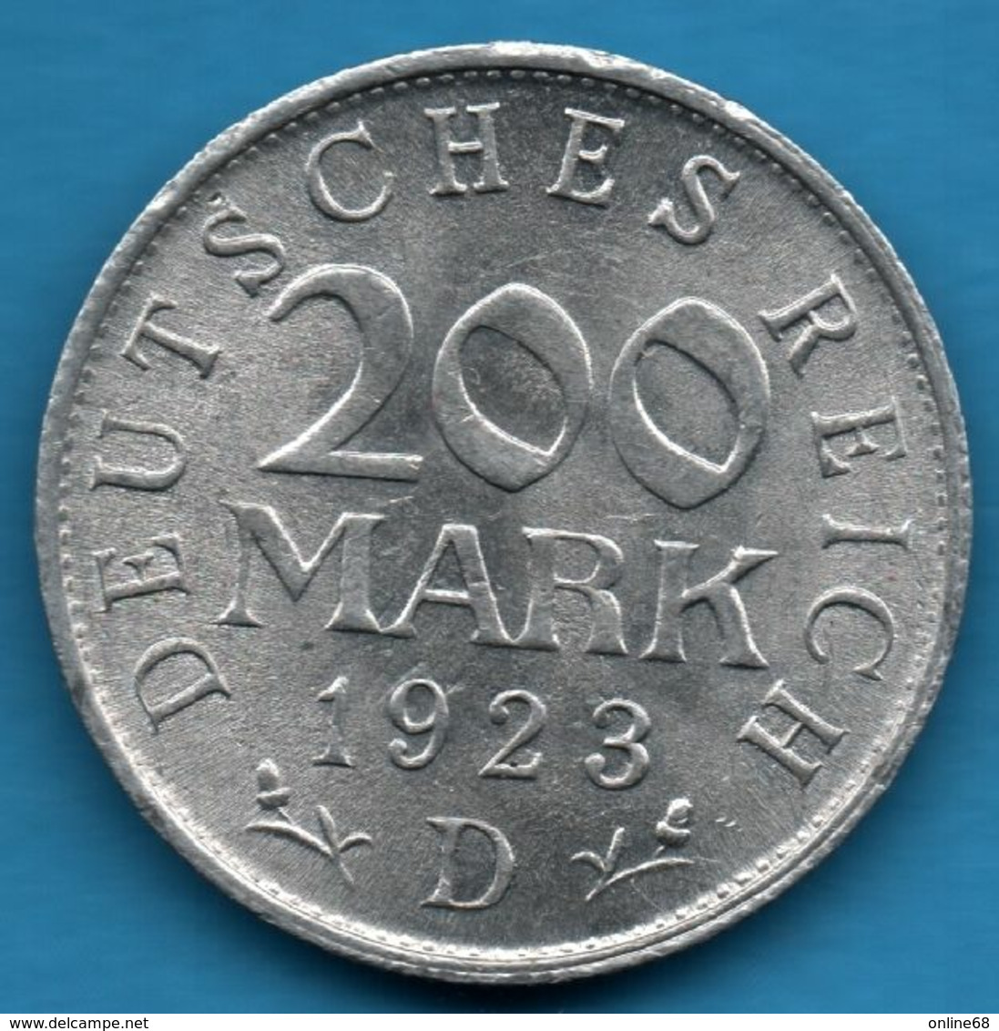 DEUTSCHES REICH 200 MARK 1923 D KM# 35 - 200 & 500 Mark