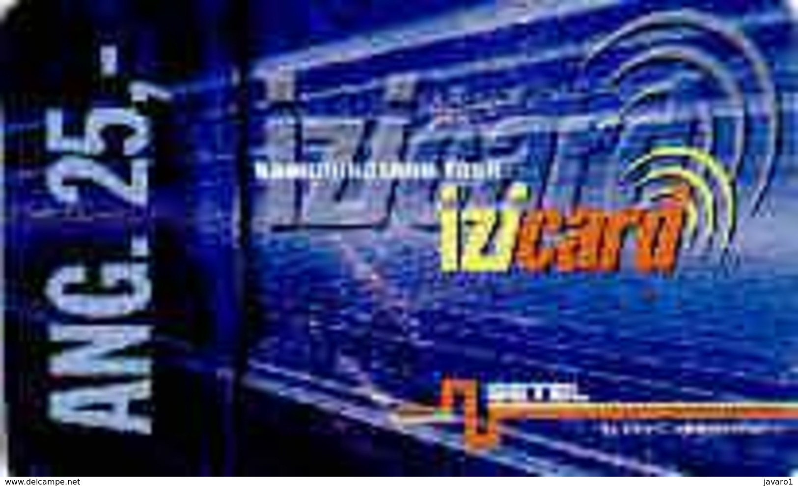 CURACAO : CUR01 ANG.25,- Izicard Blue USED Exp: 12-31-2000 - Antillen (Niederländische)