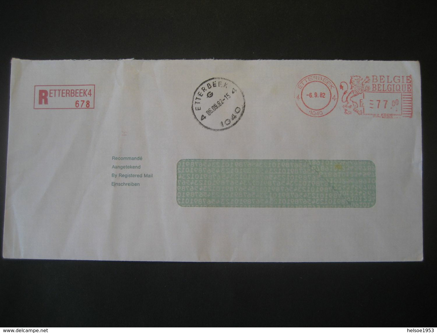 Belgien 1982- 2 Reco-Geschäftsbrief Mit Freistempel / Maschinenstempel - 1980-99