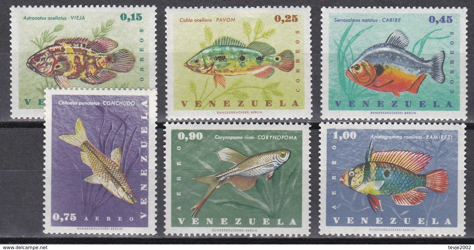 Venezuela 1966 - Mi.Nr. 1676 - 1681 - Postfrisch MNH - Tiere Animals Fische Fishes - Fishes