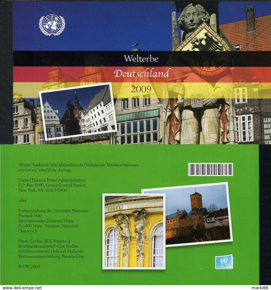 United Nations - Vienna - 2009 - World Heritage - Germany - Prestige Stamp Booklet - Postzegelboekjes