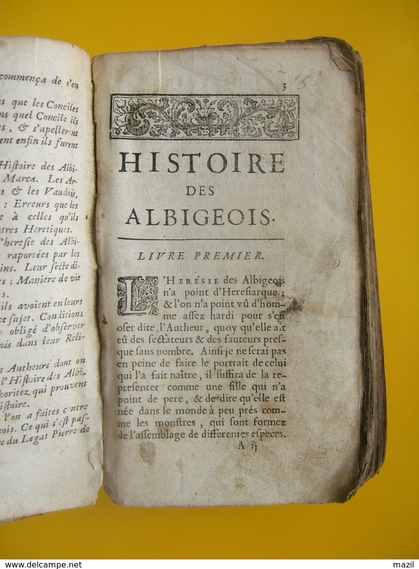 Jean Benoist  : Histoire Des Albigeois     1690 - Before 18th Century