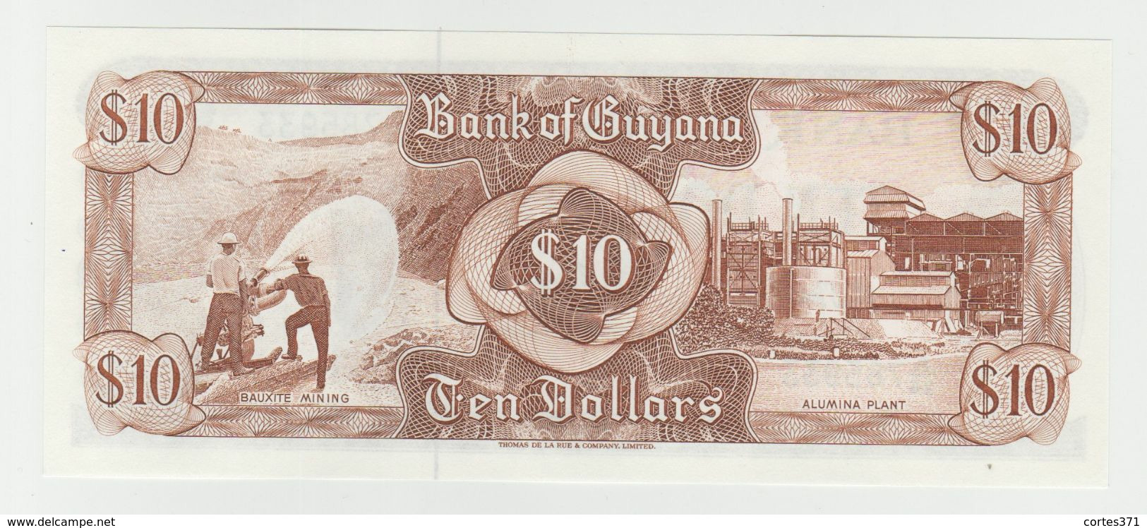 Guyana 10 Dollars 1966 P-23f UNC - Guyana