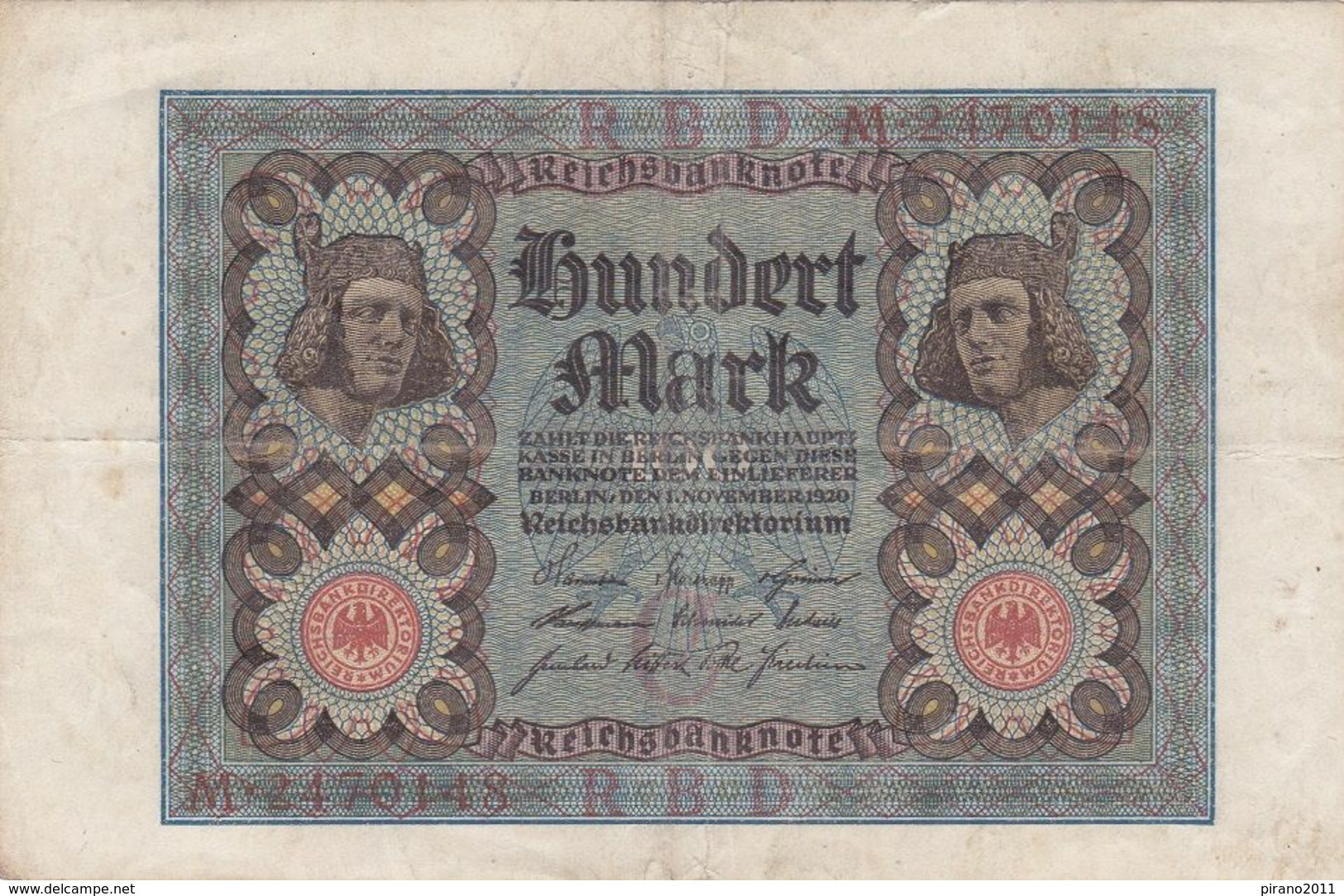 Hundert Mark, Reichsbanknote - 100 Mark