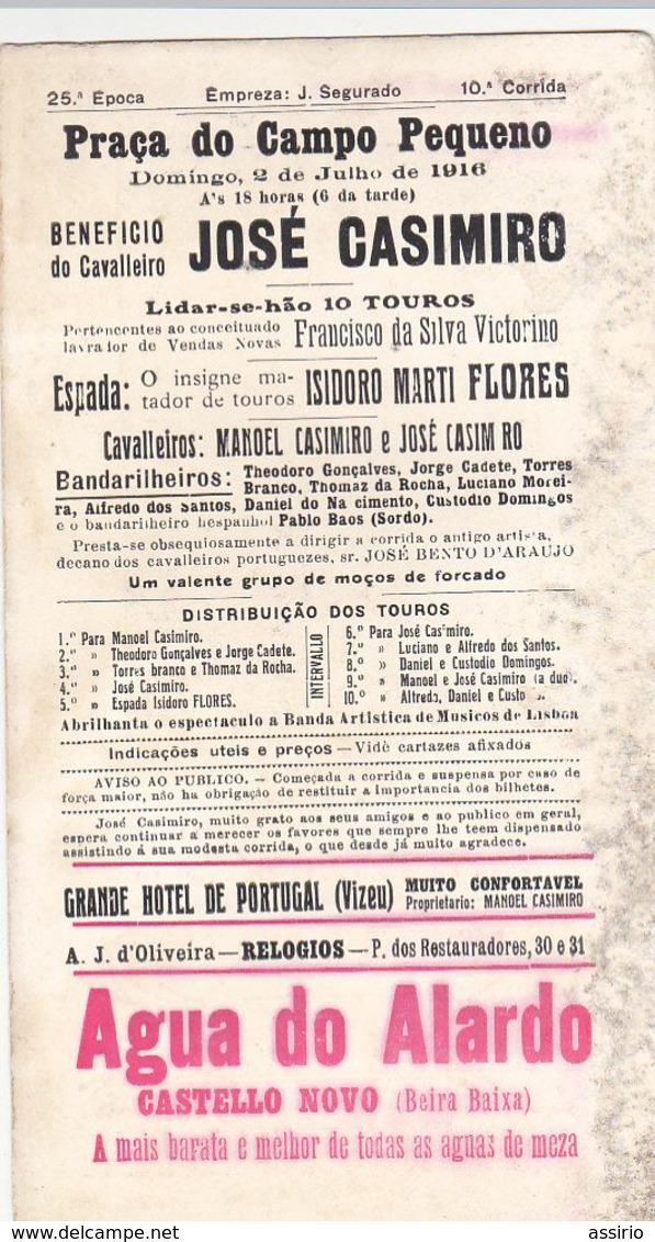 Portugal  -Tauromaquia - Lisboa  1851 - Documenti Storici