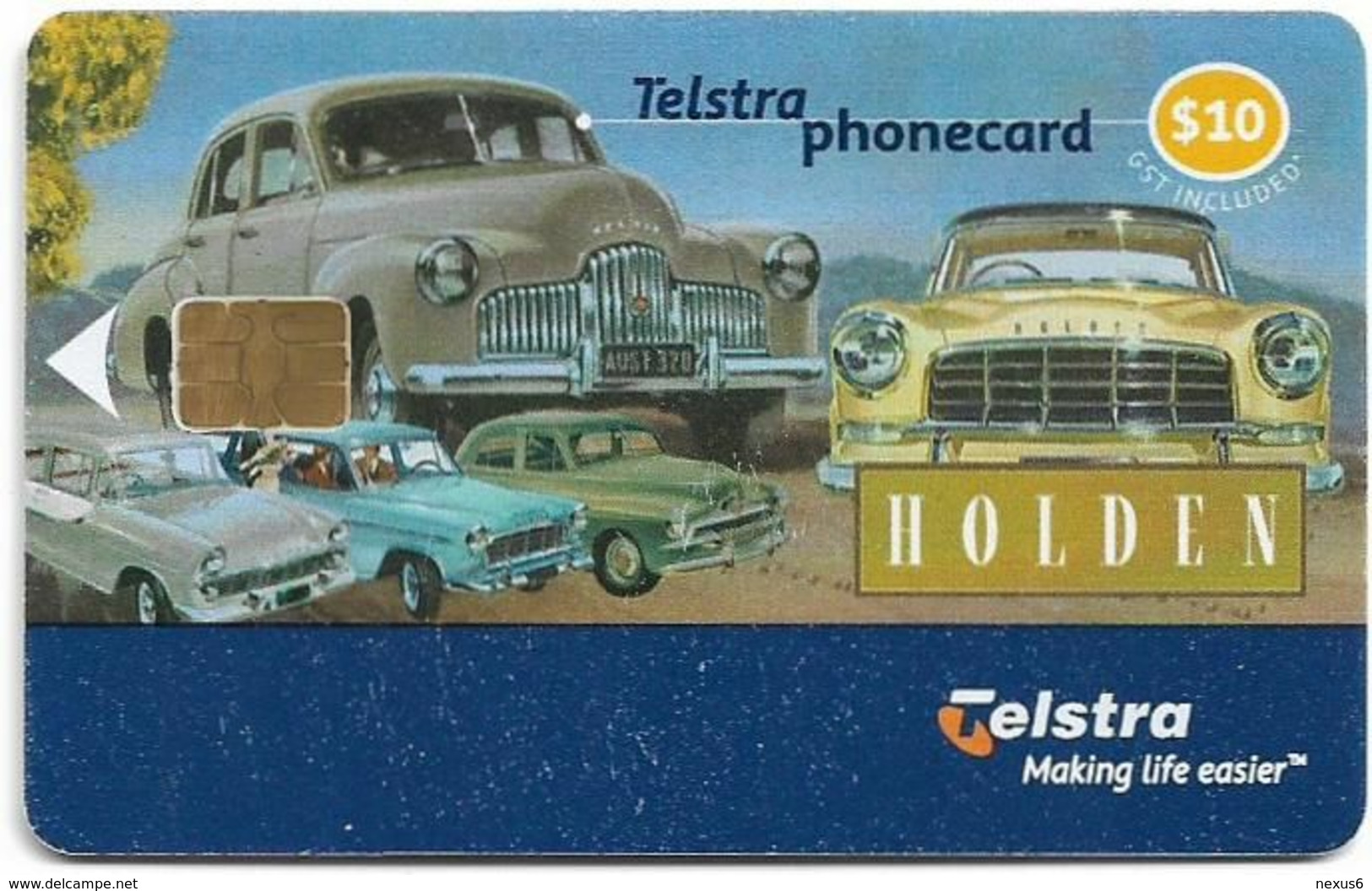 Australia - Telstra (Chip) - Holden Cars - Exp. 31.12.2002. 10$, 85.000ex, Used - Australia