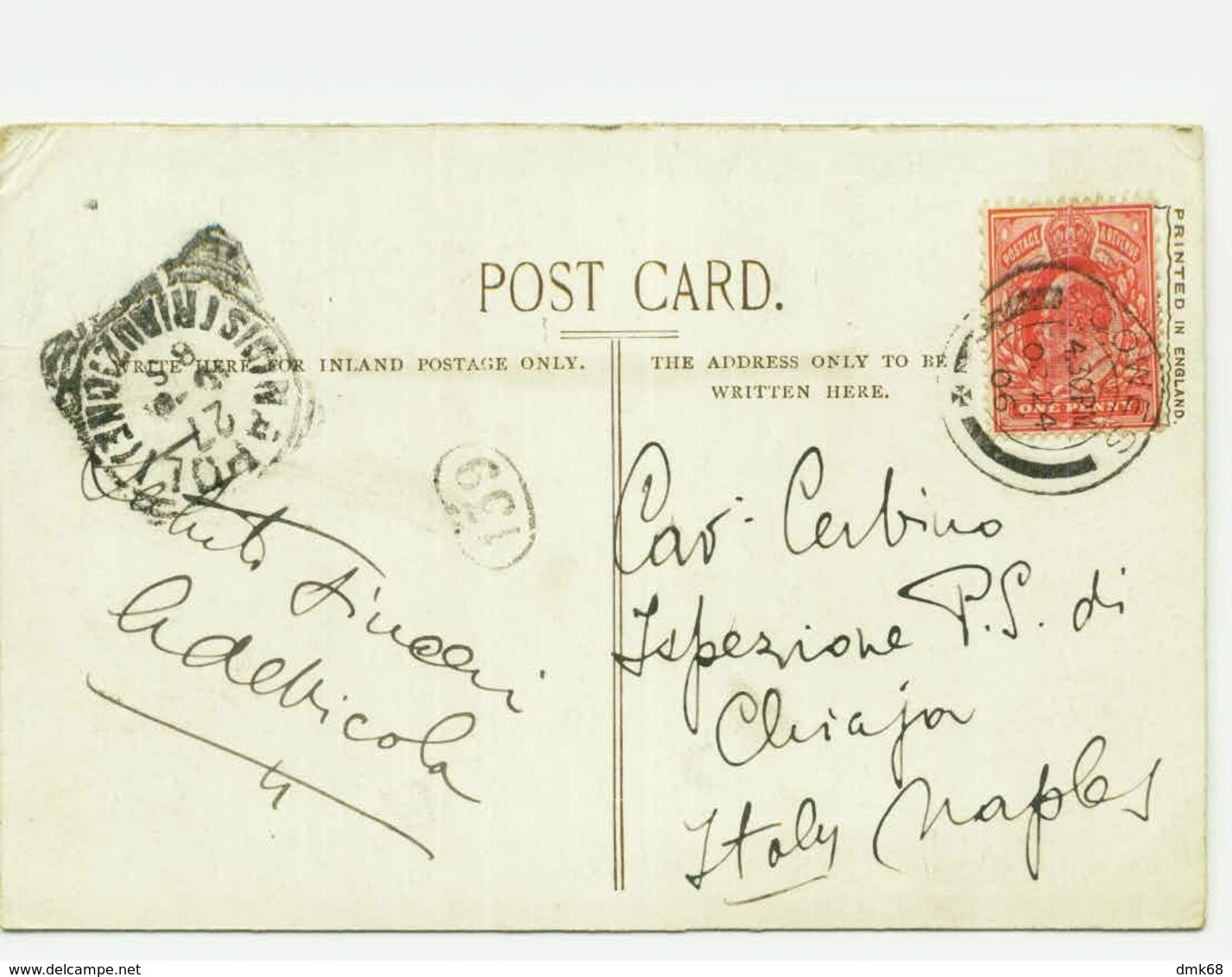 UK - THE FLOATING BRUDGE - COWES - ISLE OF WIGHT - MAILED TO ITALY 1909 (BG9934) - Cowes