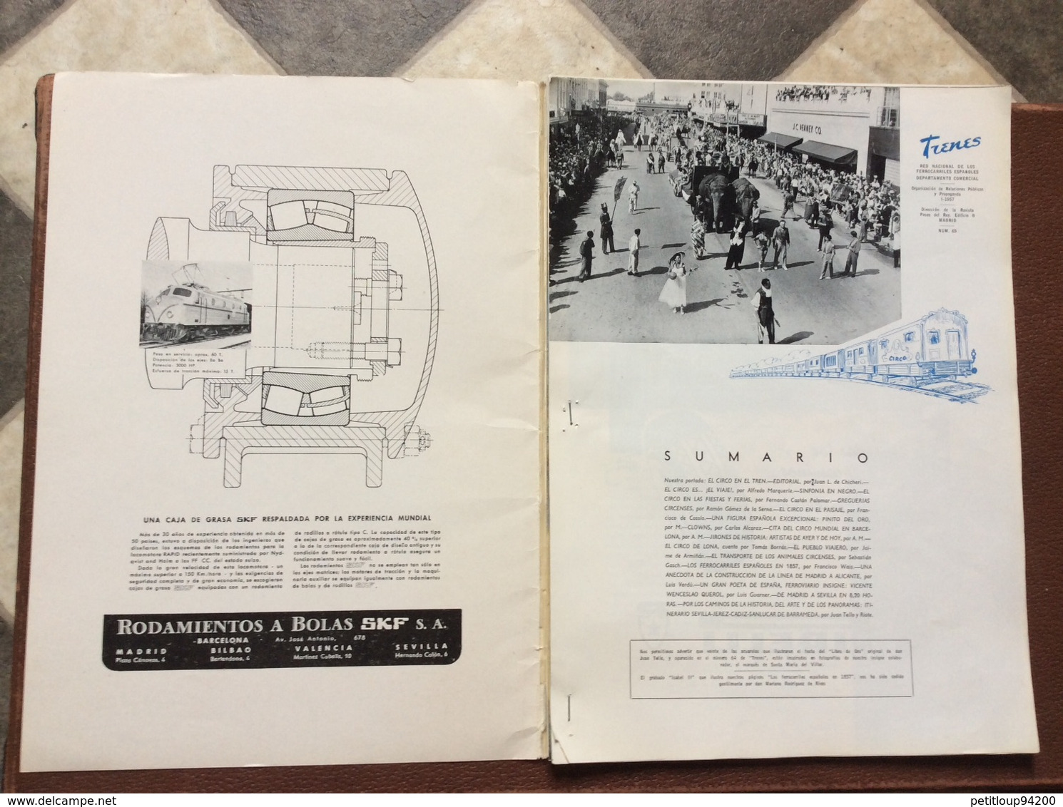 REVUE  CIRQUE  No 67  Réseau National Des Chemins De Fer Espagnoles RENFE  Trenes Circo  ESPAGNE  Annee 1965y - [4] Tematica