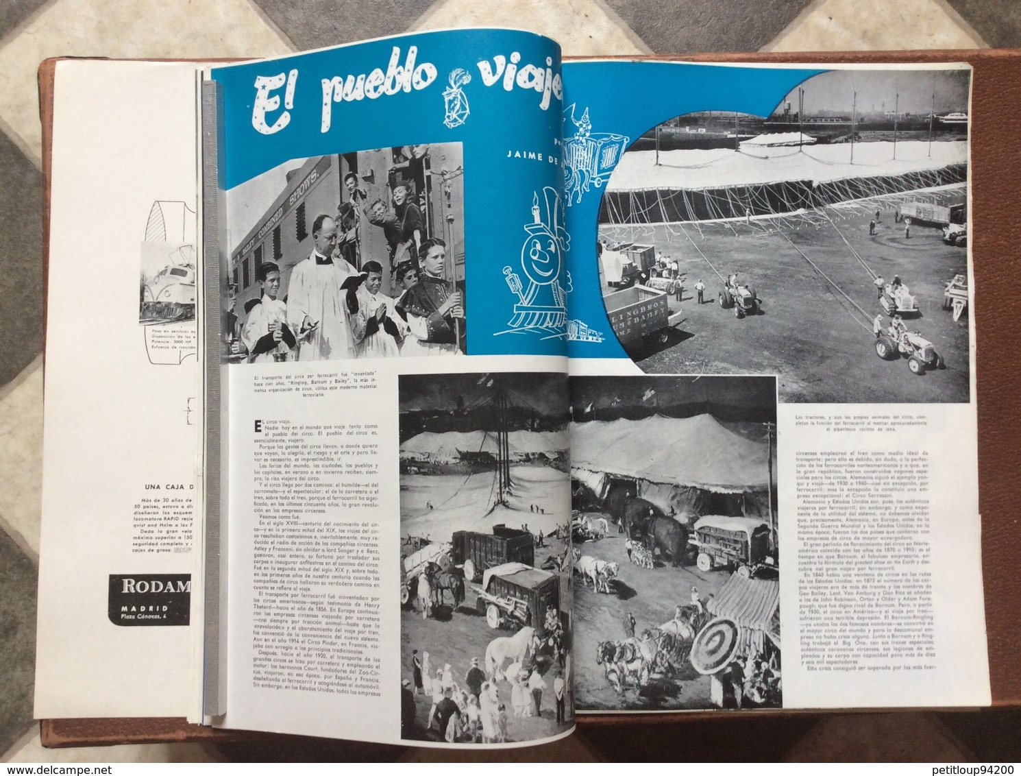 REVUE  CIRQUE  No 67  Réseau National des Chemins de Fer Espagnoles RENFE  Trenes Circo  ESPAGNE  Annee 1965y