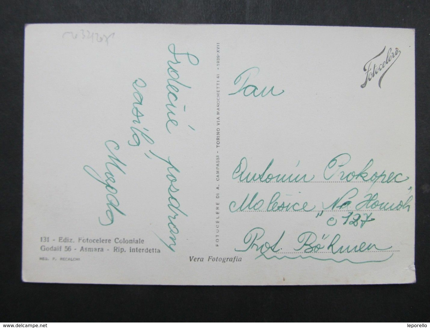 AK ASMARA Viale Musolini Ca.1940 Auto ///  D*45659 - Eritrea