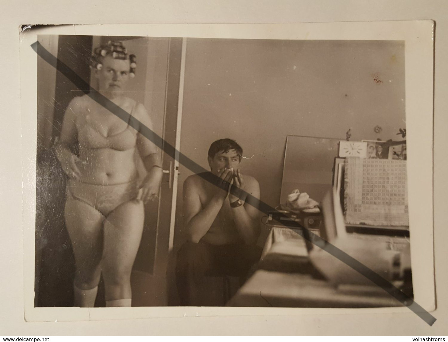 Photo Vintage. Original. Érotique. Femme Et Homme Semi-nus. L'URSS. Lettonie - Unclassified