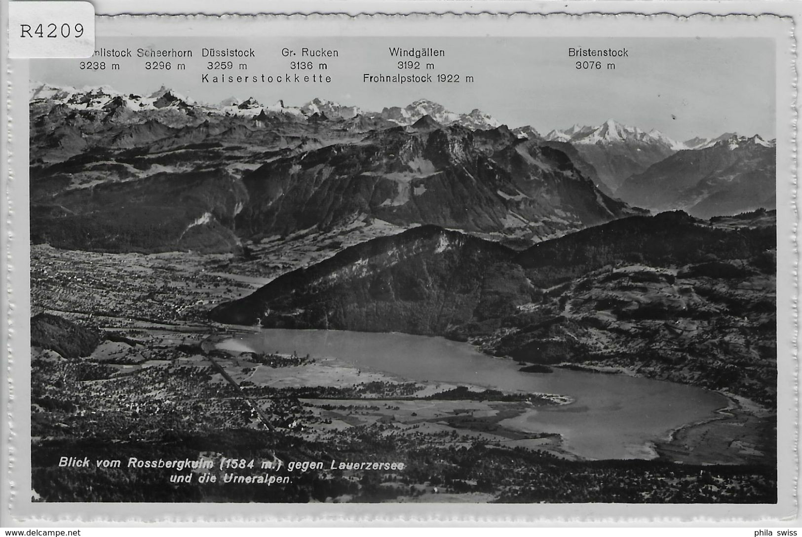 Blick Vom Rossberkulm Gegen Lauerzersee Und Die Urneralpen - Lauerz