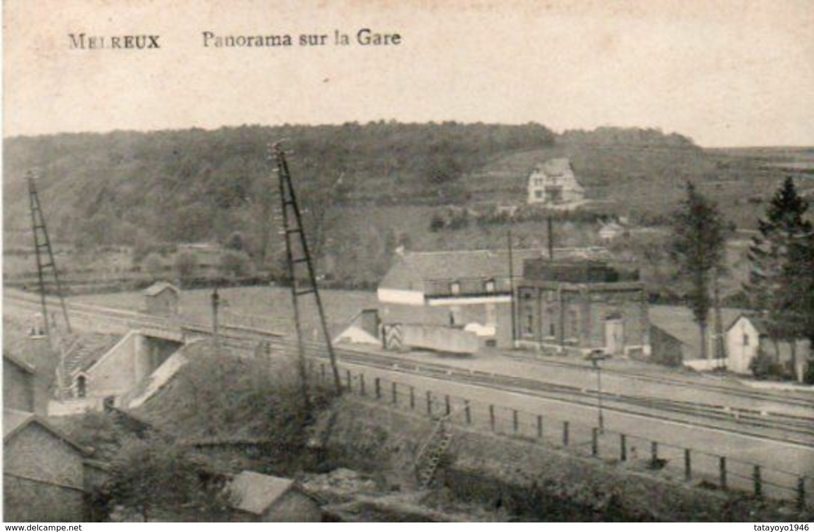 Melreux  Panorama Sur La Gare Circulé Dans Les Années 14-18 Cachet Militaire - Hotton