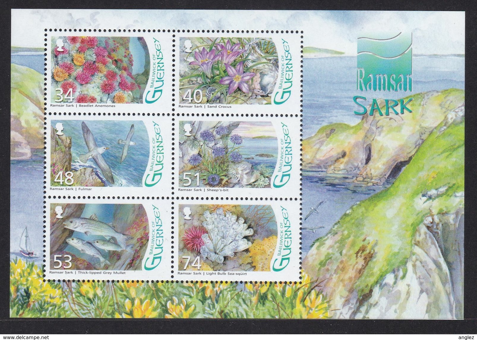 Guernsey - 2008 Sark Island Ramsar Convention On Wetlands - Miniature Sheet 6v MNH - Guernesey