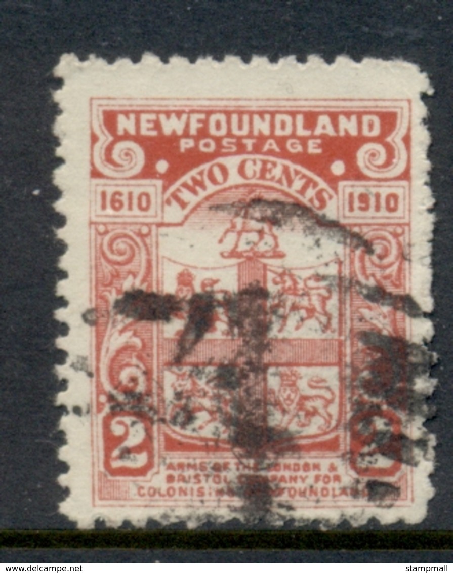 Newfoundland 1910 2c Arms Of London & Bristol Perf 12 FU - Andere & Zonder Classificatie