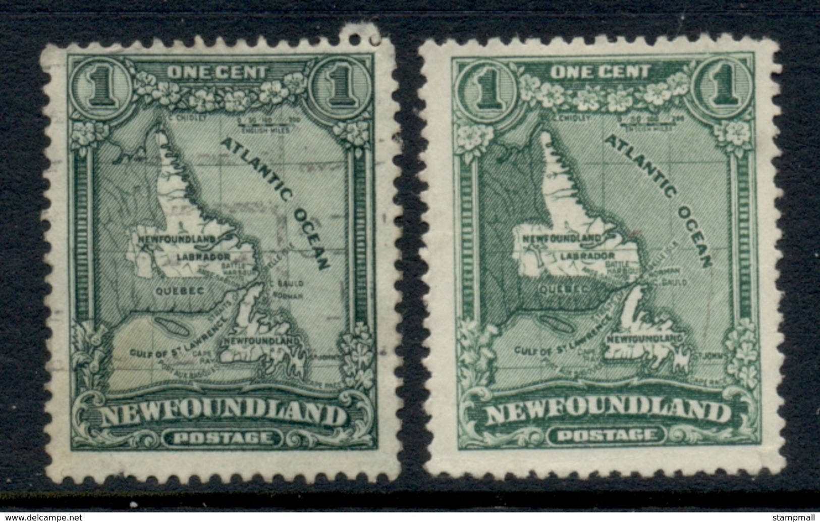 Newfoundland 1928-31 Views 1c 2xshades FU - Sonstige & Ohne Zuordnung