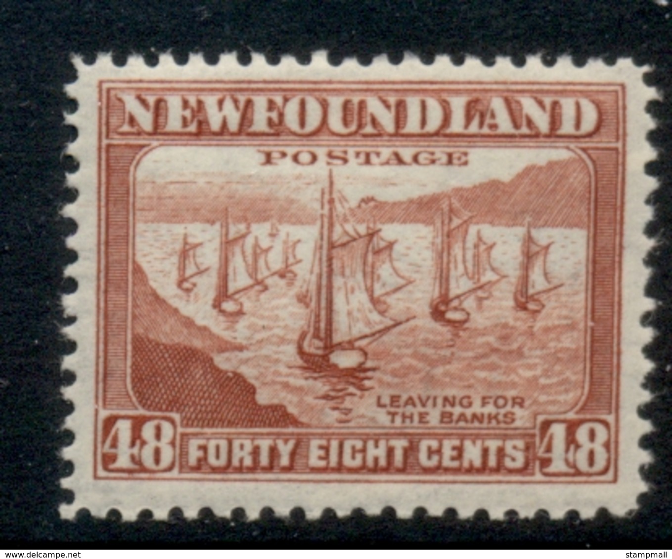 Newfoundland 1941-44 48c Leaving For The Banks MLH - Altri & Non Classificati