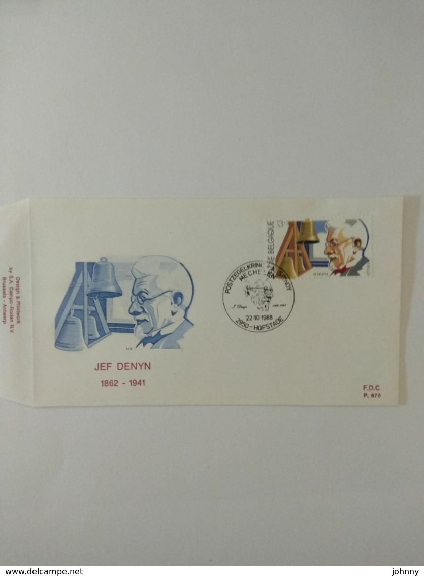 BELGIUM 1988 FDC JEF DENYN - Enveloppes-lettres