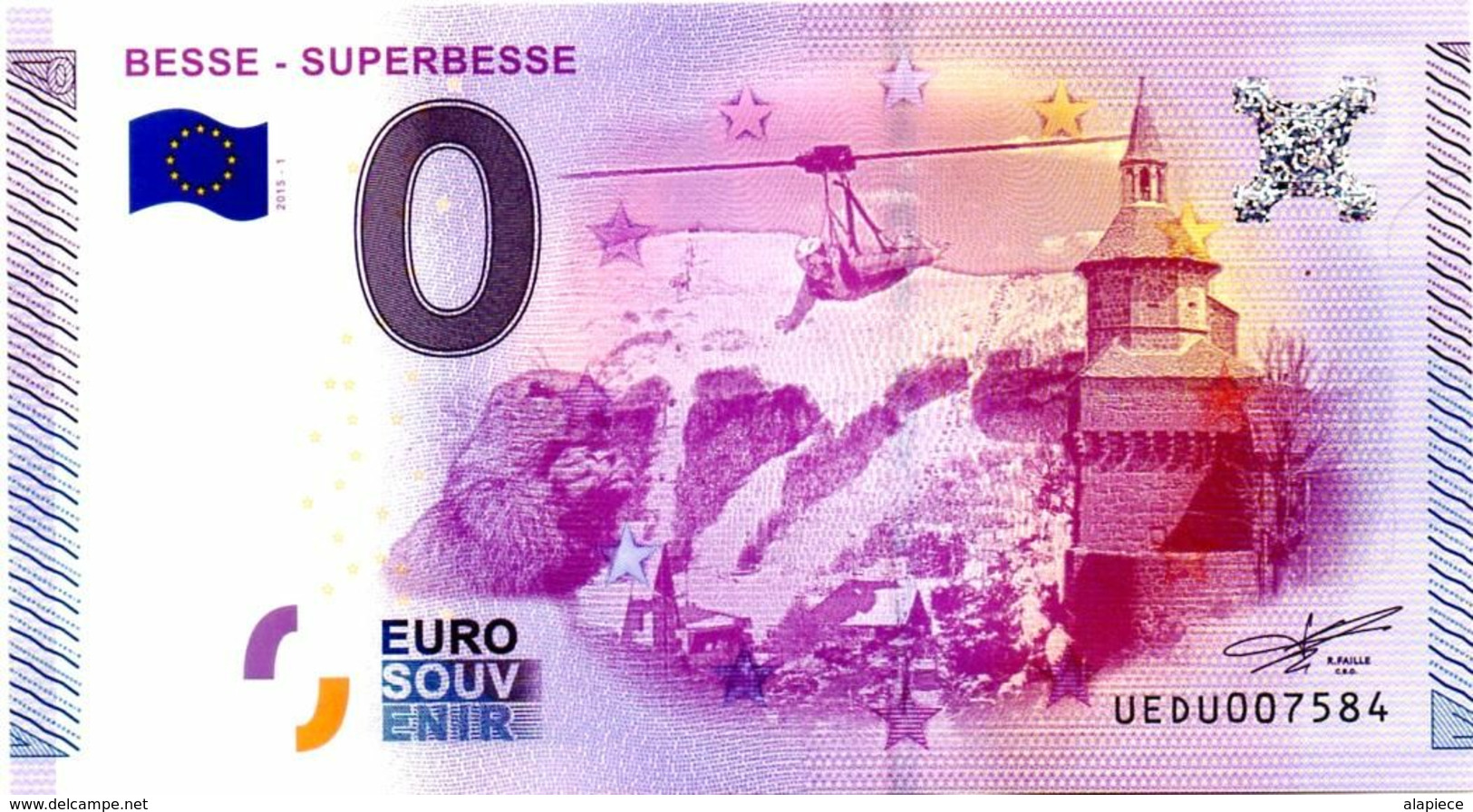 Billet Touristique - France - 0 Euro - Besse - Superbesse (2015-1) - Privatentwürfe