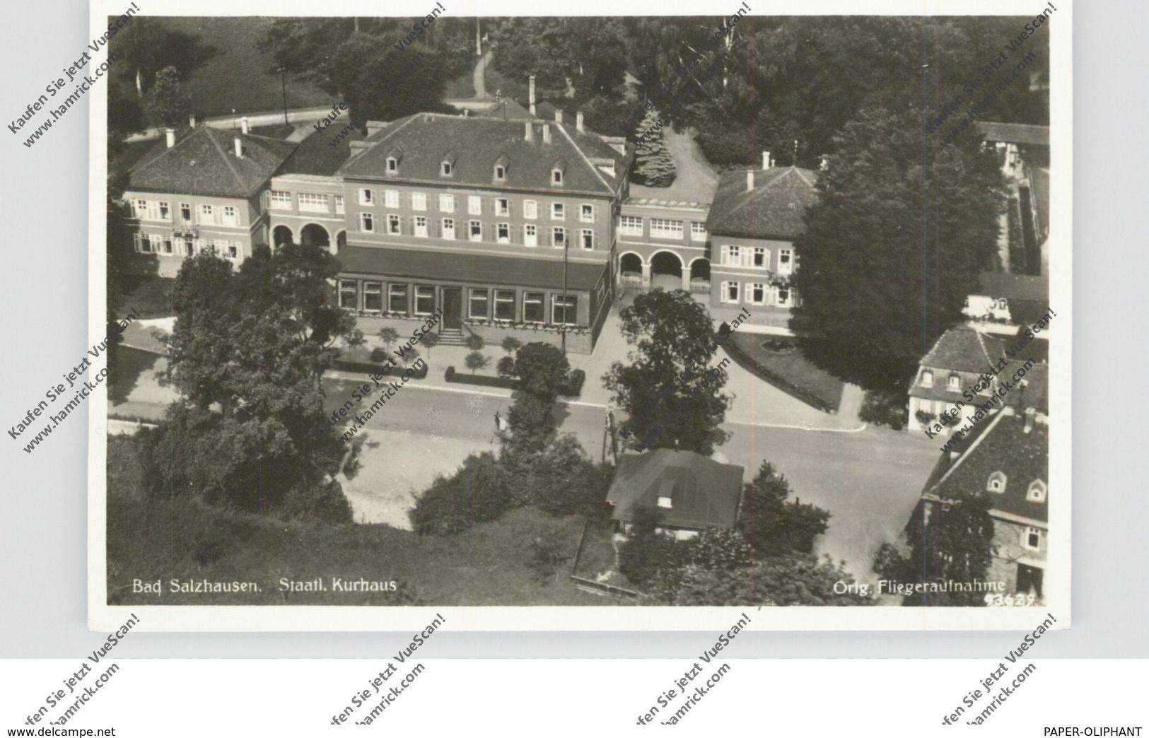 6478 NIDDA - BAD SALZHAUSEN, Staatliches Kurhaus, Luftaufnahme - Friedberg