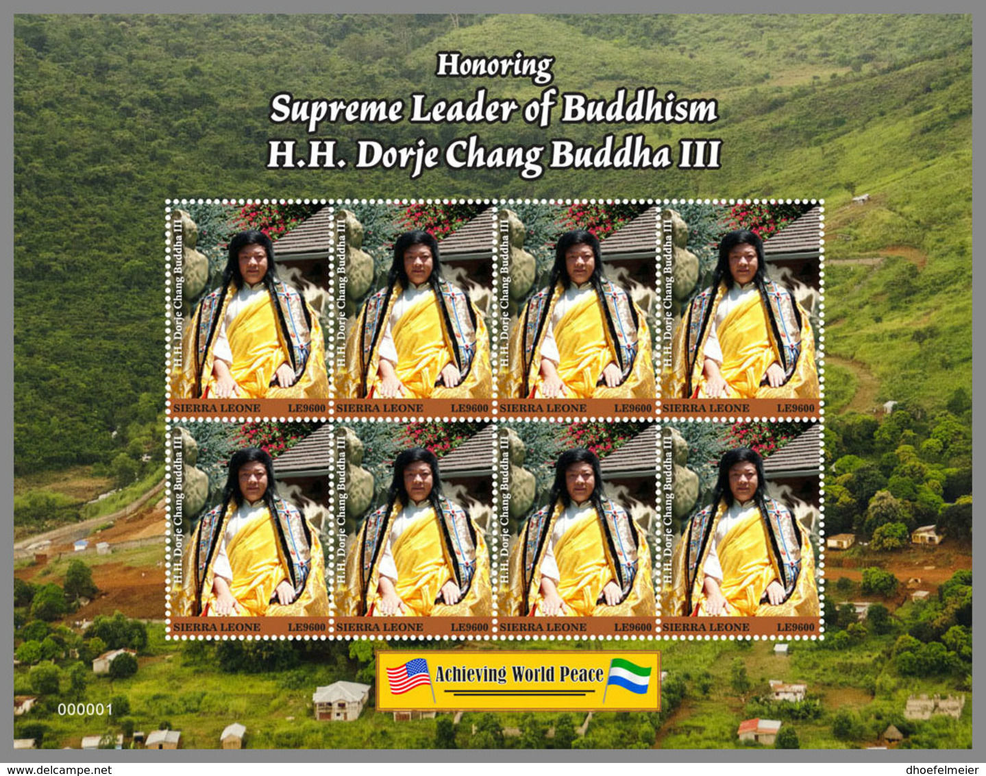 SIERRA LEONE 2020 MNH Honoring H.H. Dorje Chang Buddha III M/S - OFFICIAL ISSUE - DHQ2033 - Buddhism