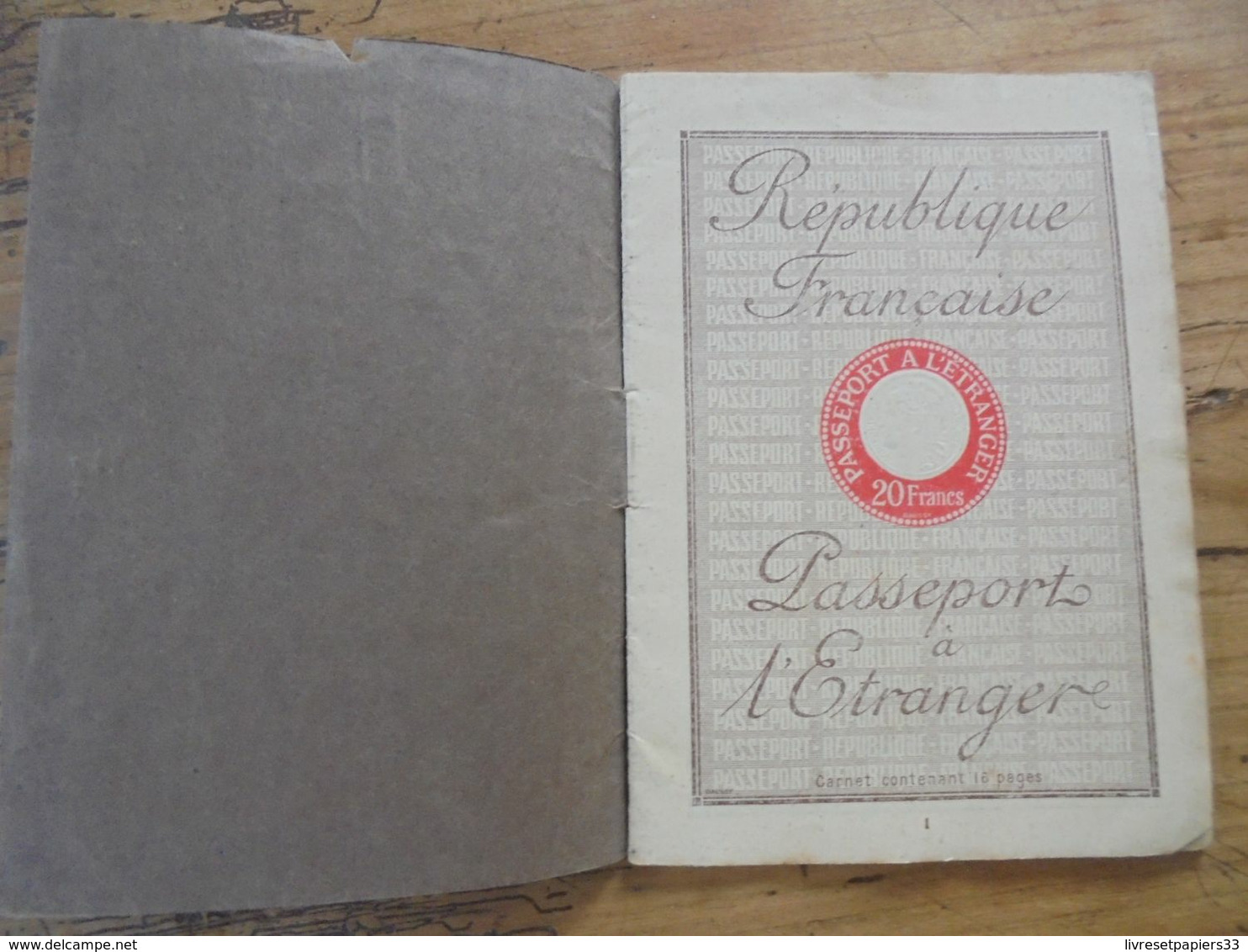 PASSEPORT A L'ETRANGER République Française 1929 André Ver Lot Et Garonne - Historical Documents