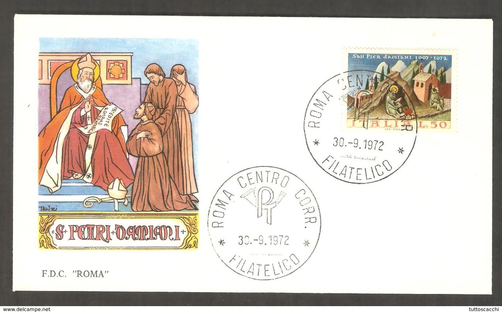 Chess FDC Italia 1972 - San Pier Damiani - Schach