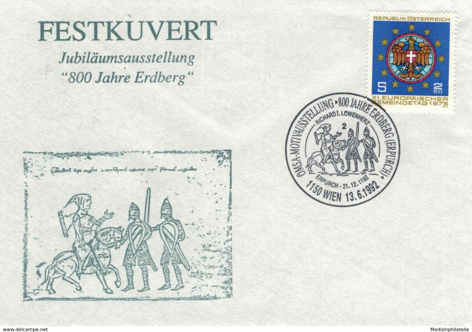 Richard I. Löwenherz - Erpurch 1192 [Gefangennahme In Erdberg Nach Kreuzzug] - Wien 1992 - Europäischer Gemeindetag - Altri & Non Classificati