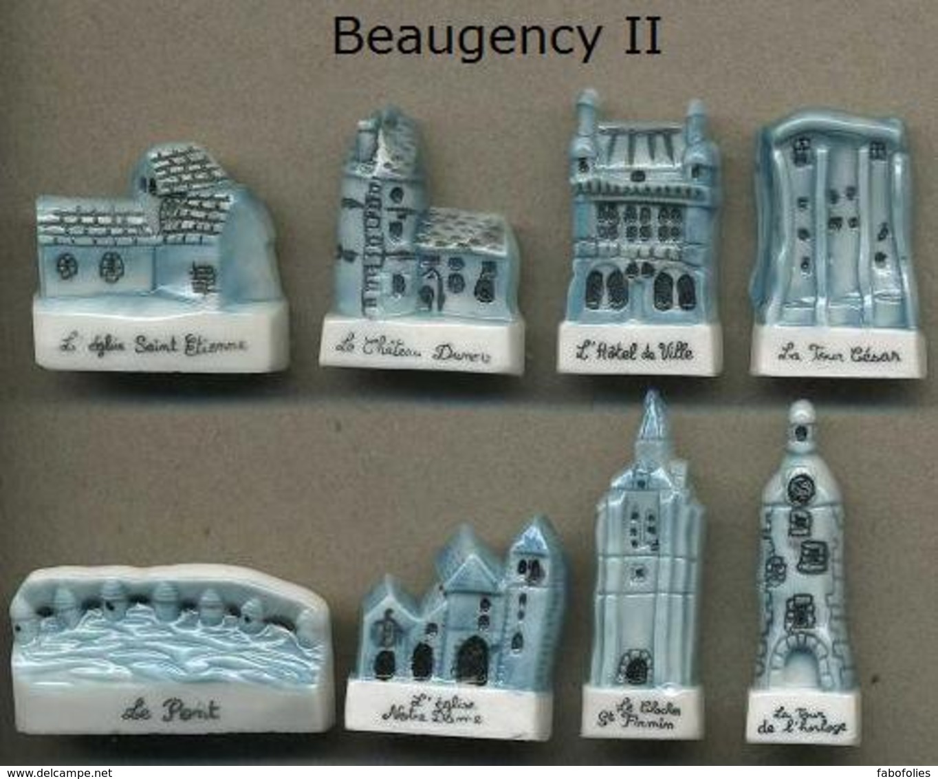 Serie Complete De 8 Feves Beaugency II - Région