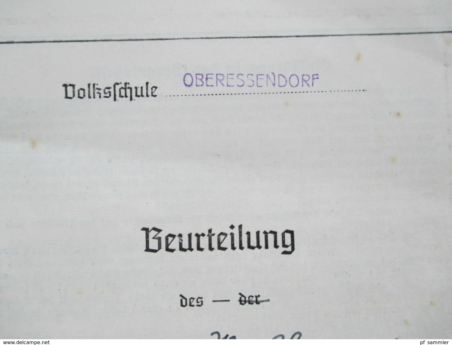 Propaganda Es Gibt Keine Andere Zukunft Für Ein Volk Als Seine Jugend! Illustriertes Zeugnisheft Volksschule Oberessendo - Diplômes & Bulletins Scolaires