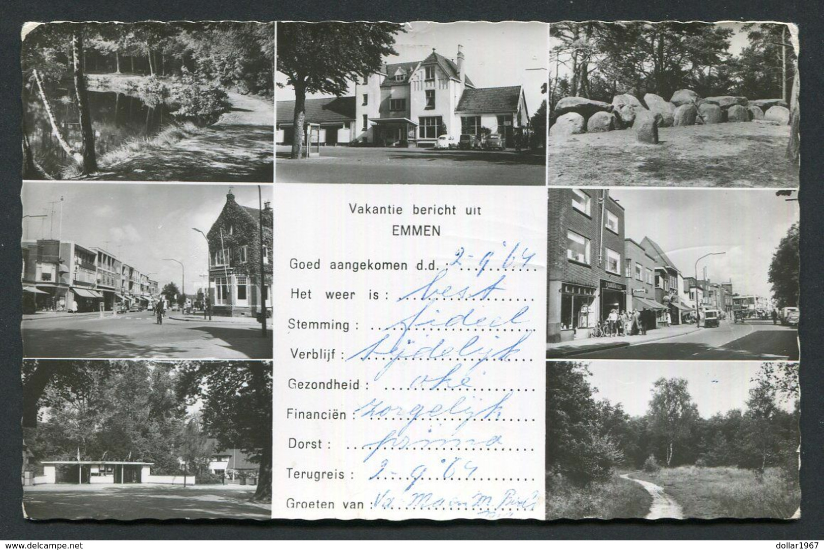 Vakantie Bericht Uit Emmen - Stamp 21-6-1964. -  Used   , 2 Scans For Condition. (Originalscan !! ) - Emmen